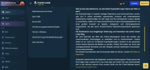 Geöffneter Hilfe- und Kontaktbereich mit Chatfunktion und Kontaktmöglichkeiten bei FortuneJack